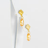 Pendientes en oro amarillo 18k y cuarzos