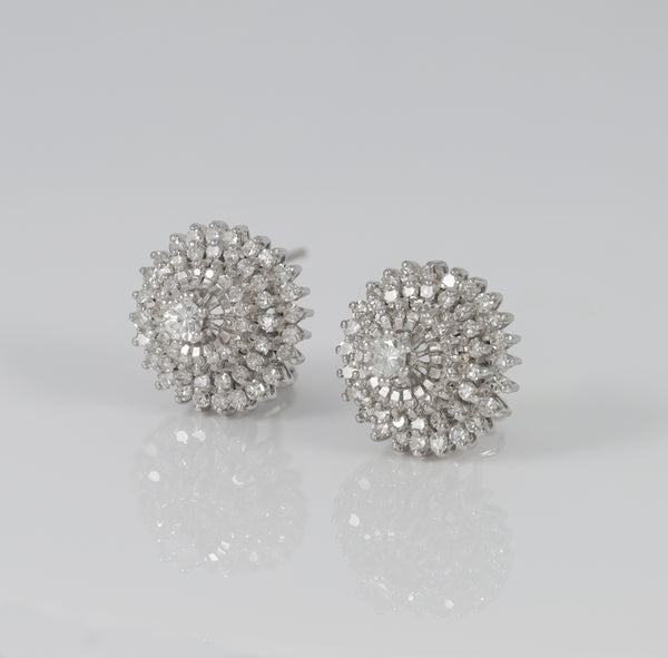 Pendientes en oro blanco 18k con diamantes 2.74 ct