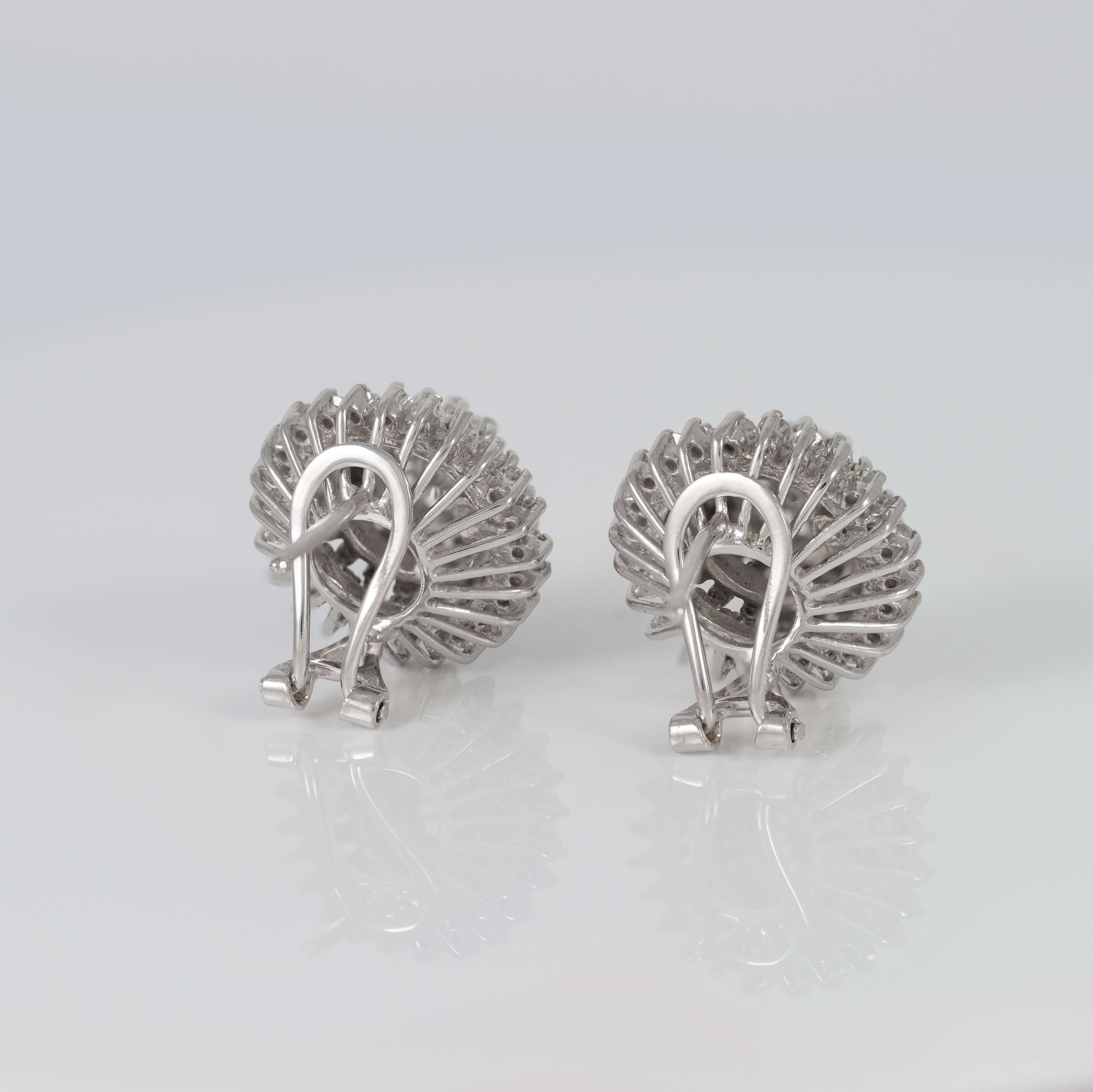 Pendientes en oro blanco 18k con diamantes 2.74 ct