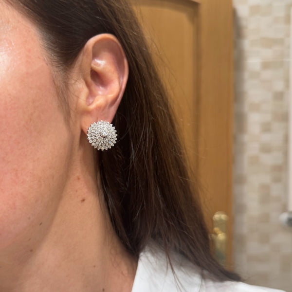 Pendientes en oro blanco 18k con diamantes 2.74 ct