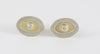 Pendientes en oro amarillo y blanco 18k con diamantes