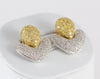 Pendientes en oro blanco y amarillo 18k y brillantes