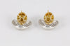 Pendientes en oro blanco y amarillo 18k y brillantes