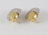 Pendientes en oro blanco y amarillo 18k y brillantes