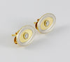 Pendientes en oro amarillo y blanco 18k con diamantes