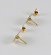 Pendientes en oro amarillo y blanco 18k con diamantes