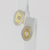 Pendientes en oro amarillo y blanco 18k con diamantes