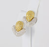 Pendientes en oro blanco y amarillo 18k y brillantes