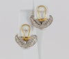 Pendientes en oro blanco y amarillo 18k y brillantes