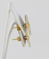Pendientes en oro amarillo y blanco 18k con diamantes