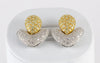 Pendientes en oro blanco y amarillo 18k y brillantes