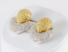Pendientes en oro blanco y amarillo 18k y brillantes