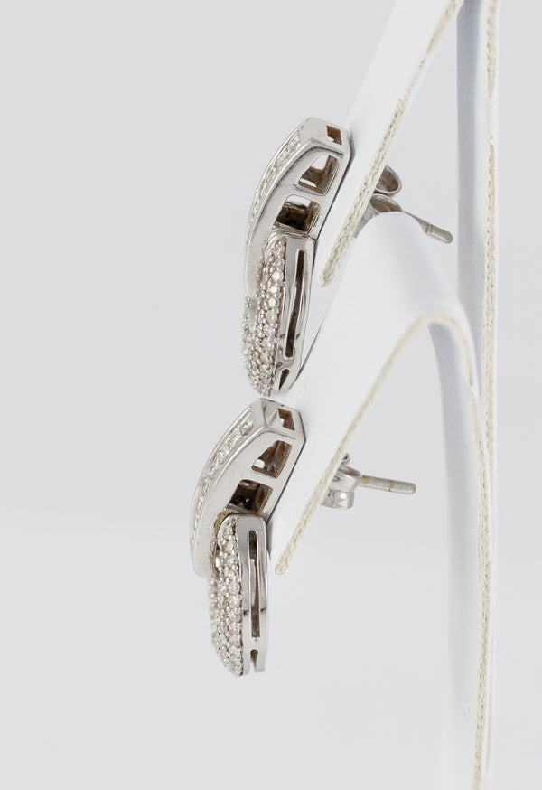 Pendientes en oro blanco 18k con diamantes 1.55 ct