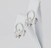 Pendientes en oro blanco 18k con brillantes y zafiros