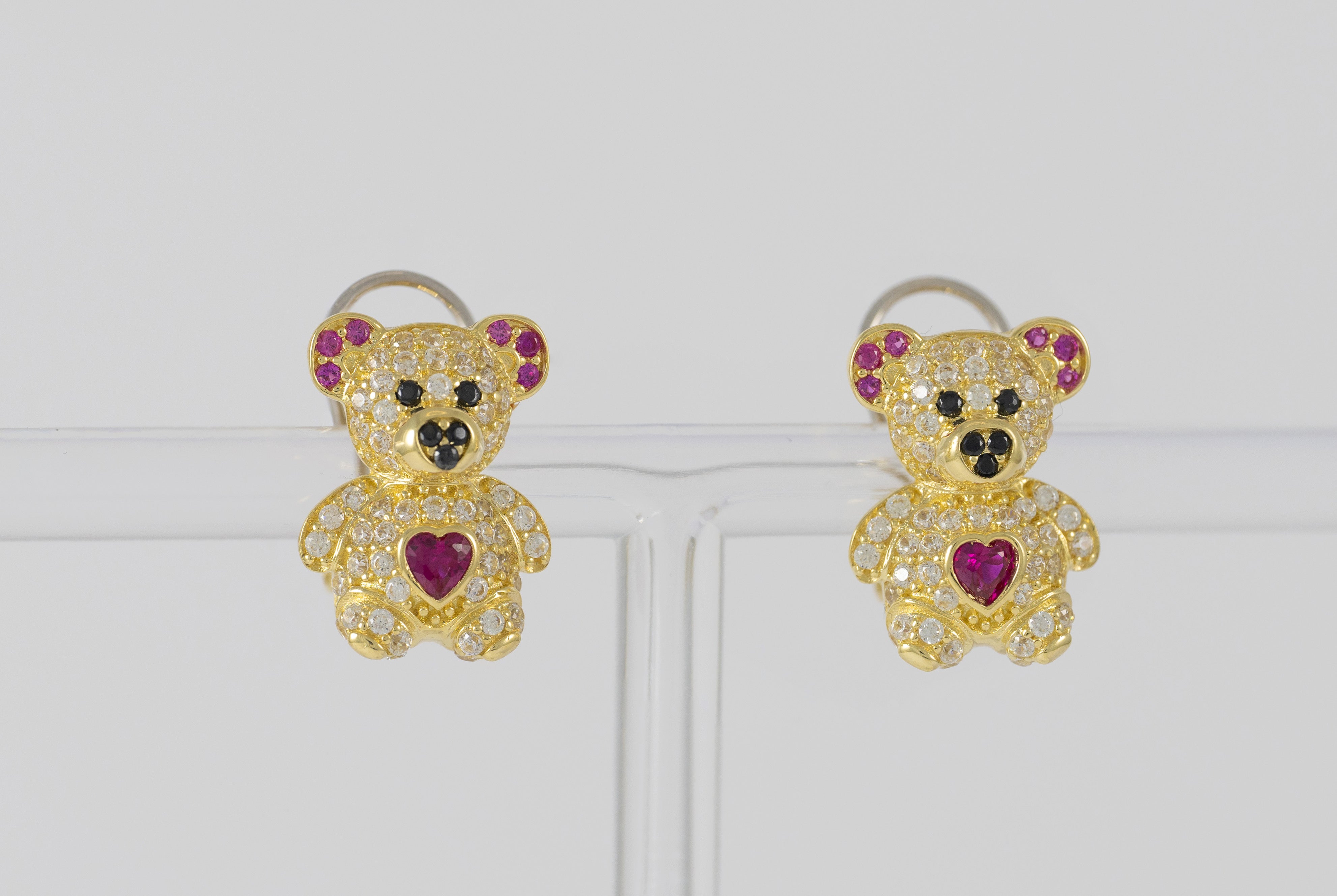 Pendientes Oso en oro 18k 750
