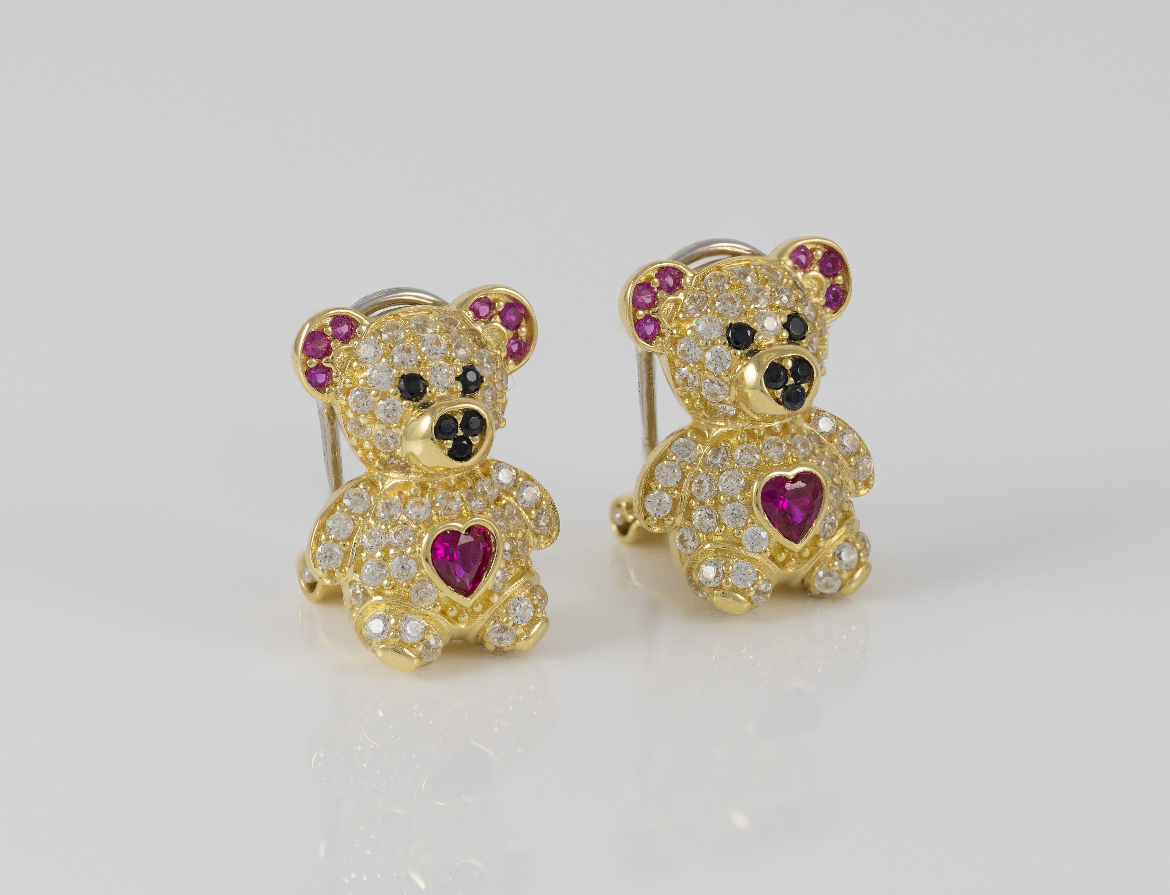 Pendientes Oso en oro 18k 750