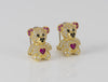 Pendientes Oso en oro 18k 750