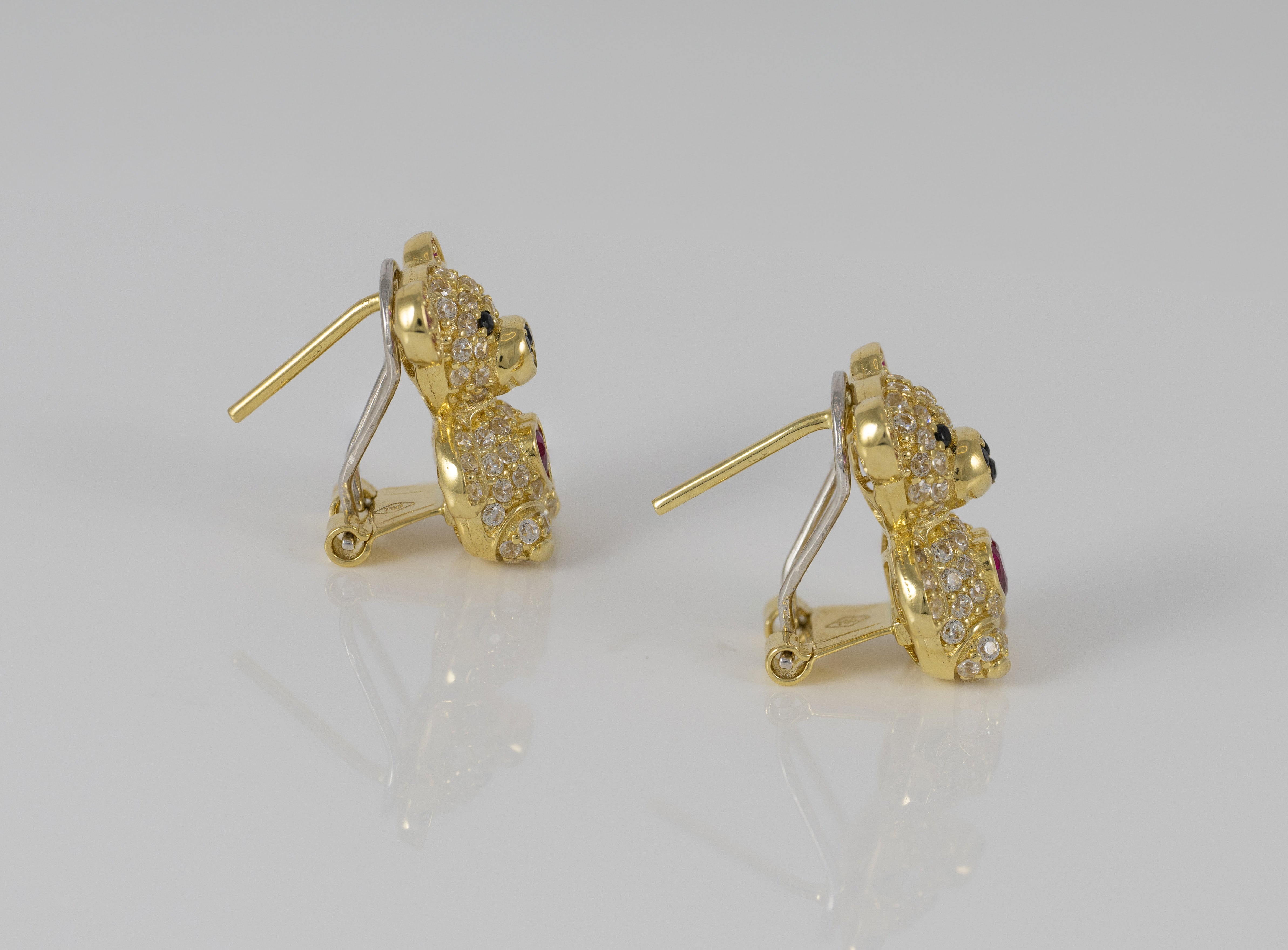 Pendientes Oso en oro 18k 750