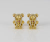 Pendientes Oso en oro 18k 750