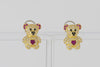Pendientes Oso en oro 18k 750
