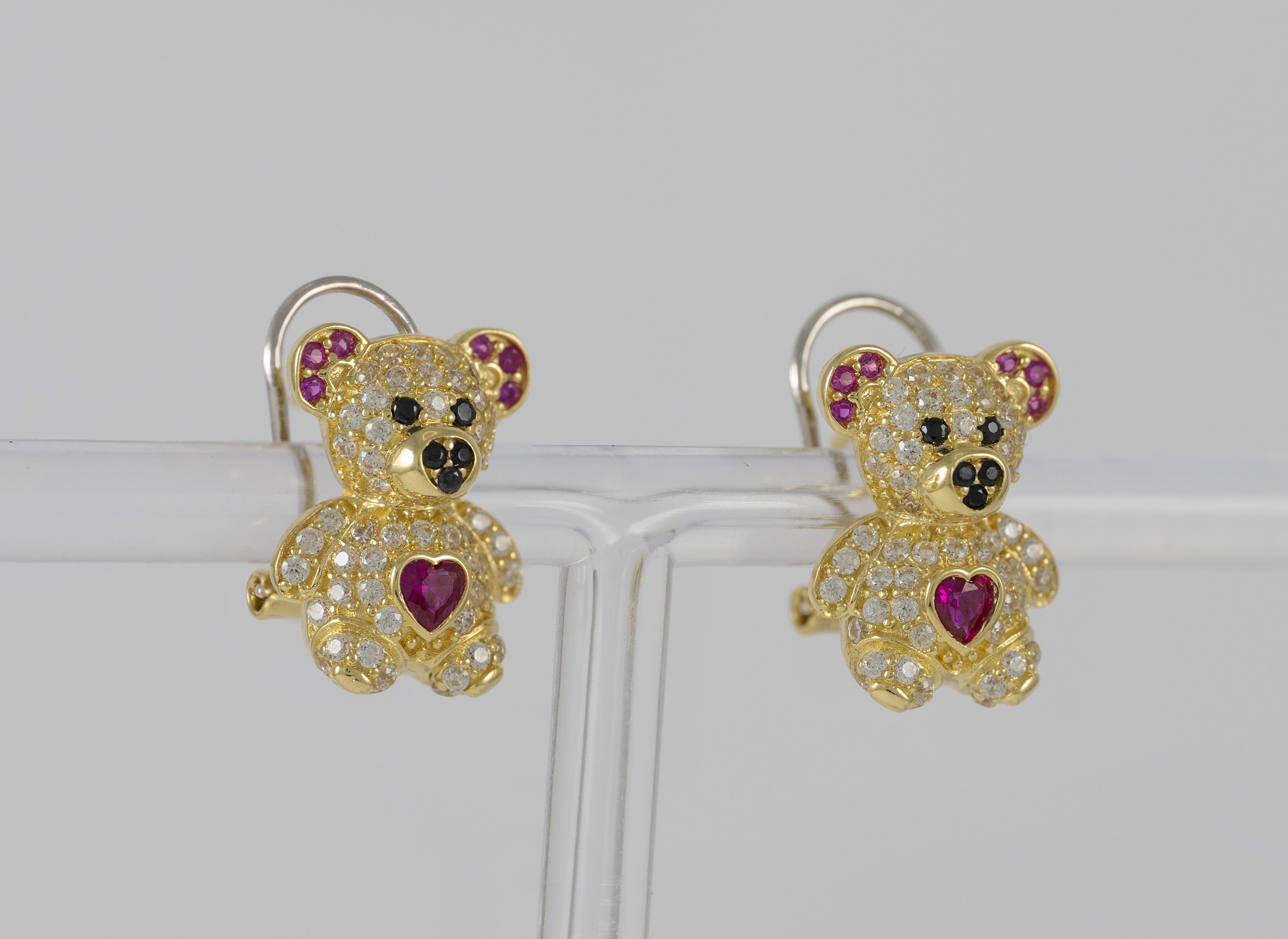 Pendientes Oso en oro 18k 750
