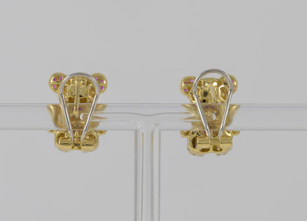 Pendientes Oso en oro 18k 750