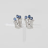 Pendientes personalizables en oro blanco 18k con zafiros, perlas y diamantes 2.09 ct