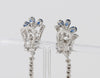 Pendientes personalizables en oro blanco 18k con zafiros, perlas y diamantes 2.09 ct
