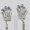 Pendientes personalizables en oro blanco 18k con zafiros, perlas y diamantes 2.09 ct