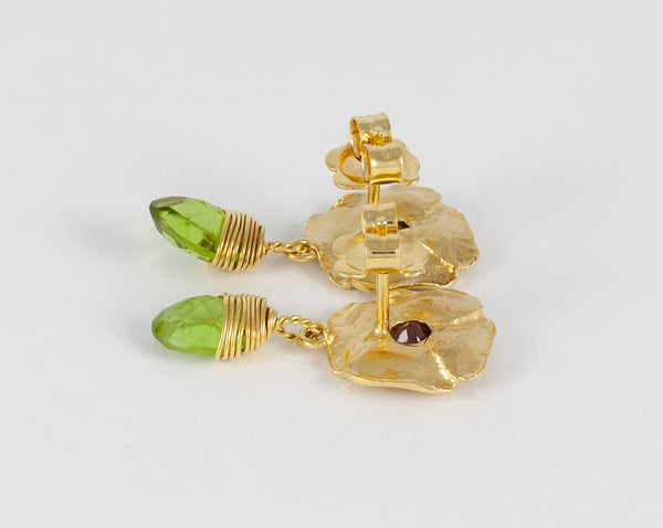 Pendientes Tous en oro amarillo 18k con piedras naturales