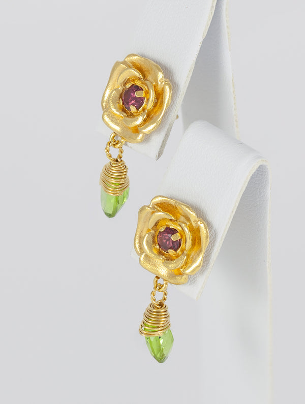 Pendientes Tous en oro amarillo 18k con piedras naturales