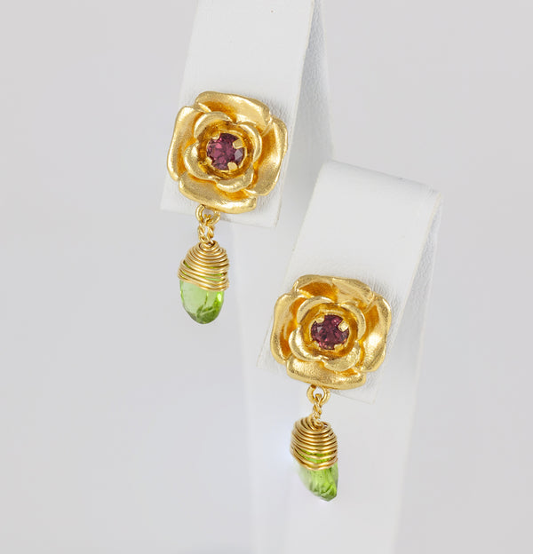 Pendientes Tous en oro amarillo 18k con piedras naturales