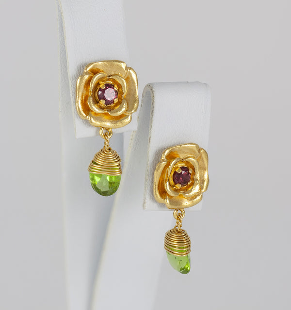 Pendientes Tous en oro amarillo 18k con piedras naturales