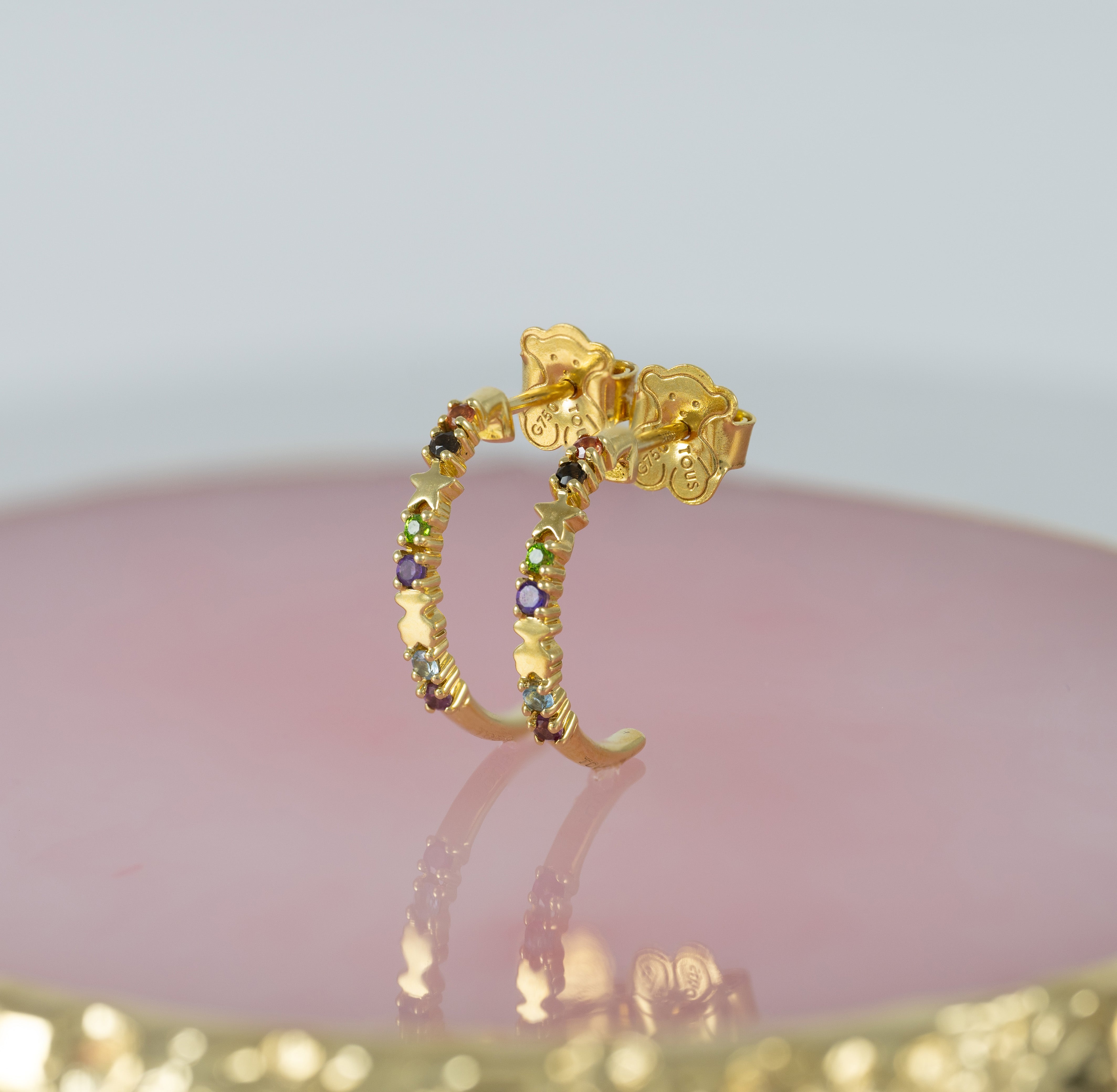 Pendientes Tous en oro amarillo 18k con gemas Virtual Garden