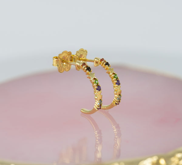 Pendientes Tous en oro amarillo 18k con gemas Virtual Garden