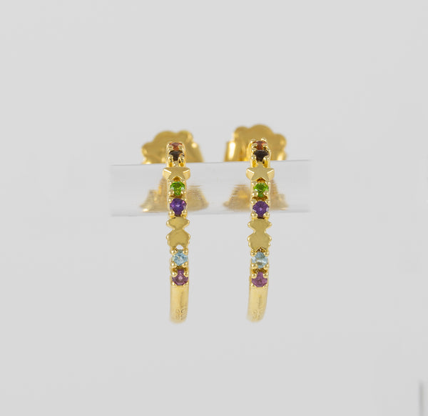 Pendientes Tous en oro amarillo 18k con gemas Virtual Garden