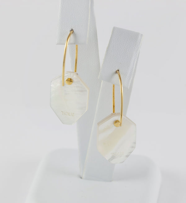 Pendientes Tous en oro amarillo 18k con cristal y nácar