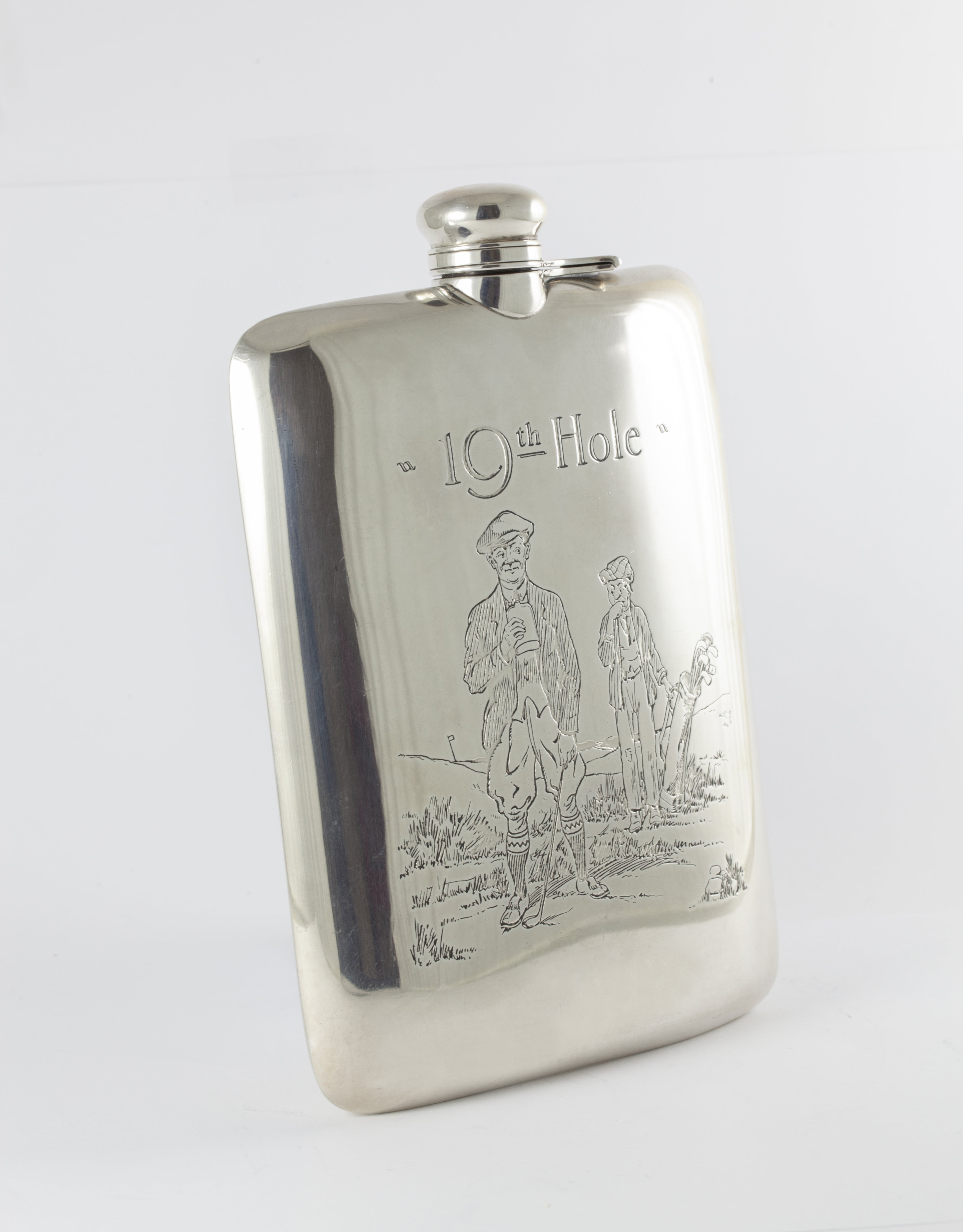 Petaca botella de plata Golf 19th Hole