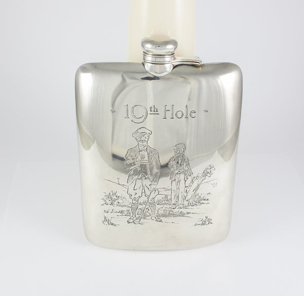 Petaca botella de plata Golf 19th Hole