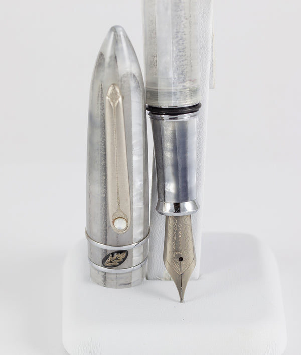 Stipula Model T Fountain Pen Nib Titanium Ice Resin