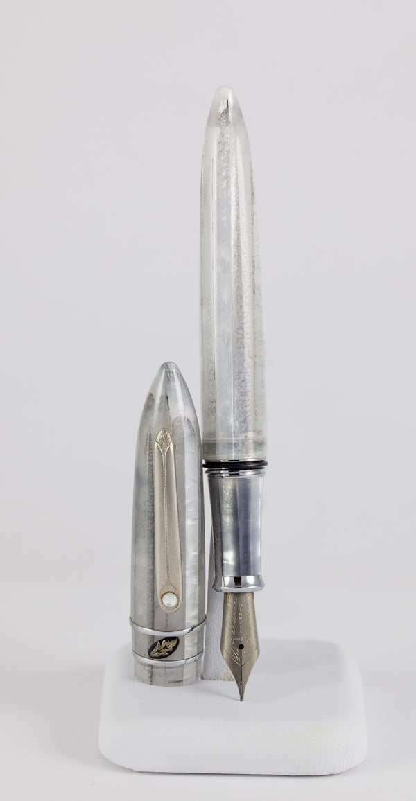 Stipula Model T Fountain Pen Nib Titanium Ice Resin