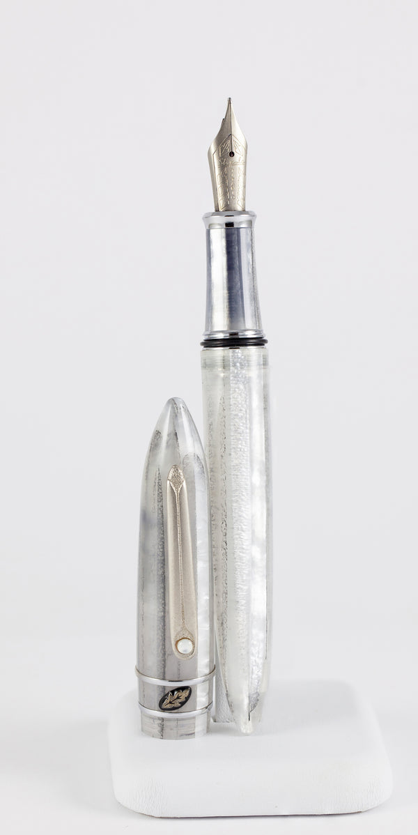 Stipula Model T Fountain Pen Nib Titanium Ice Resin