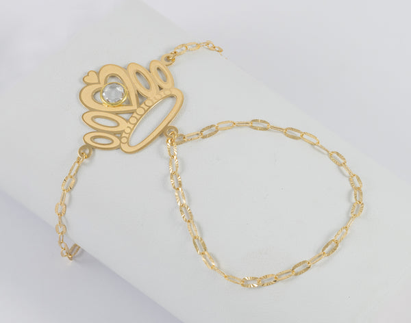 Pulsera pasamanos Corona oro 18k 750