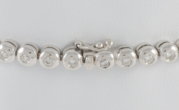 Pulsera en oro blanco 18k y brillantes 1 ct