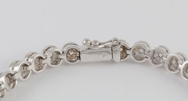 Pulsera en oro blanco 18k y brillantes 1 ct