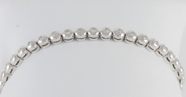 Pulsera en oro blanco 18k y brillantes 1 ct