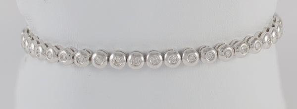Pulsera en oro blanco 18k y brillantes 1 ct