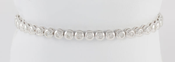 Pulsera en oro blanco 18k y brillantes 1 ct