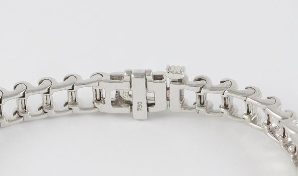Pulsera en oro blanco 18k y brillantes