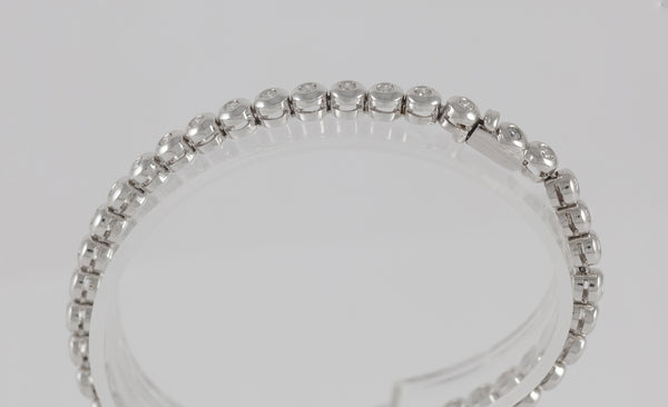 Pulsera en oro blanco 18k y brillantes 1 ct